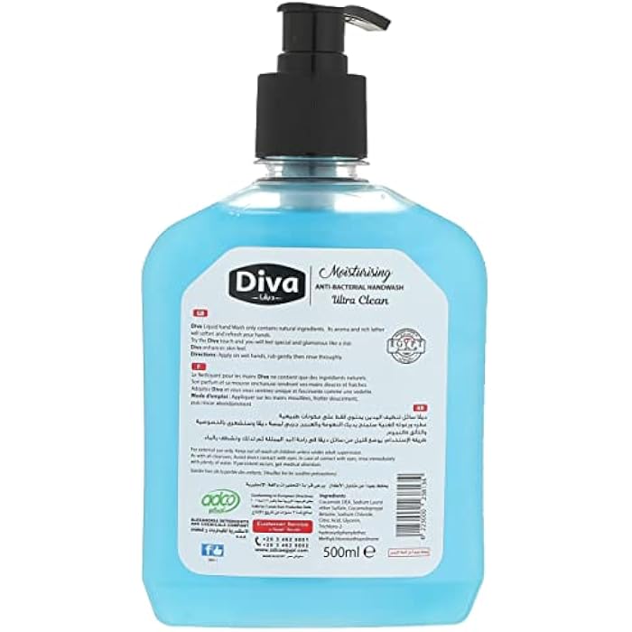 Diva liquid hand soap 500 ml ultra clean - Image 2
